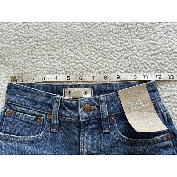 MADEWELL The Curvy Perfect Vintage Jean Blue Decatur Wash Tapered Leg Size 23 - Picture 8 of 11